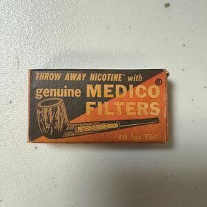 Vintage Genuine Medico Pipe Filters Box of 10 Absorbent Tobacco Smoking Hipster